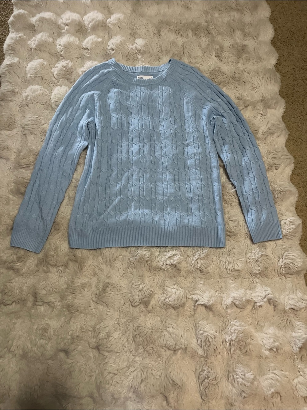 Croft & Barrow Light Blue Cable Knit Women’s Sweater, Size S.